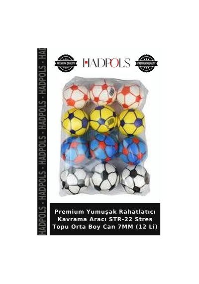 Premium Yumuşak Rahatlatıcı Kavrama Aracı Str-22 Topu Orta Boy Can 7mm 12 Li