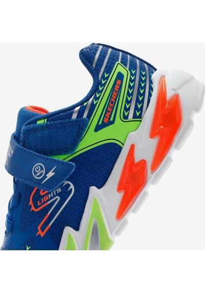 Skechers Flex - Glow Bolt Büyük Erkek Çocuk Mavi Işıklı Spor Ayakkabı 400138l Rymt Mavi
