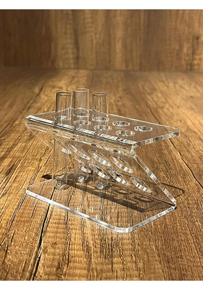 Z Tasarım Şeffaf 8'li Tüp Standı Tüp Sporu 12 75 Mm Için Uyumlu