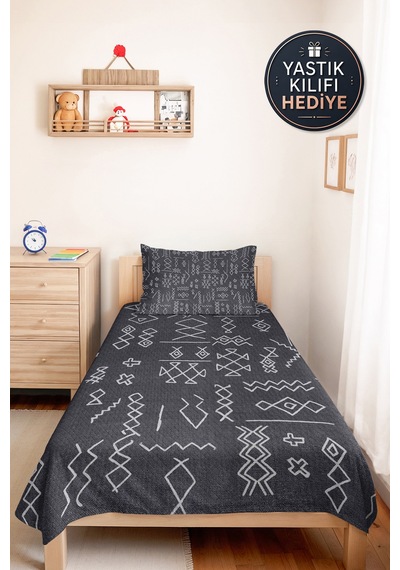 Antrasit Geometrik Genç Odası Tek Kişilik Pike Takımı - Bohem Beyaz 160x220 Cm Kapitone Yatak Örtüsü Kuşluk Vadi Fısıltısı Antrasit Geometrik Genç Odası Tek Kişilik Pike Takımı - Bohem Beyaz 160x220 Cm Kapitone Yatak Örtüsü Kuşluk Vadi Fısıltısı