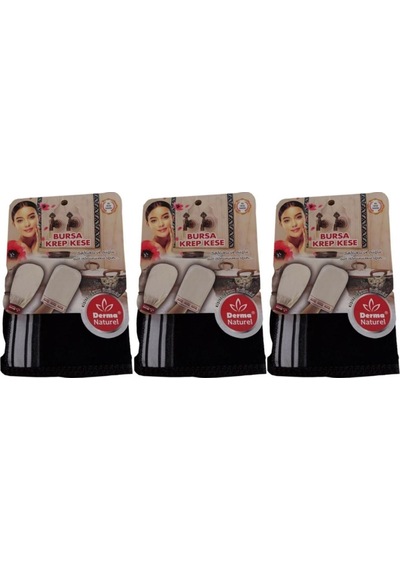 Derma Naturel Krep Kese - Siyah Ms-28 3 Lü Set