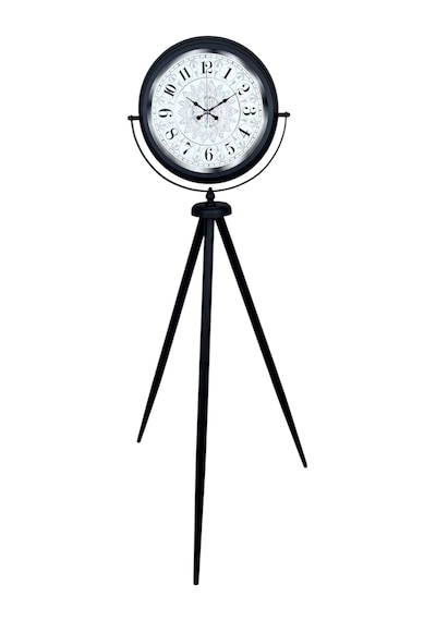 Siyah Desenli Şık Tripod Ayaklı Saat Çok Renkli