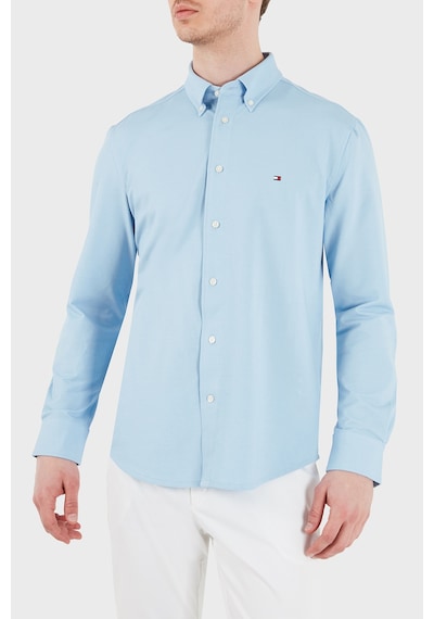 Tommy Hilfiger Pamuk Karışımlı Uzun Kollu Gömlek Erkek Gömlek Mw0mw41781 C1y Mavi MAVİ