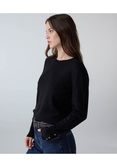 İpekyol Monogram Düğmeli Triko Siyah Kadın Kazak Iw6260050176
