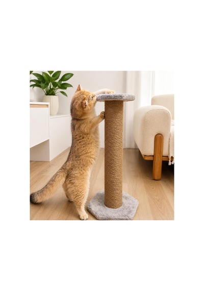 60 Cm Dev Kedi Tırmalama Direği Gri