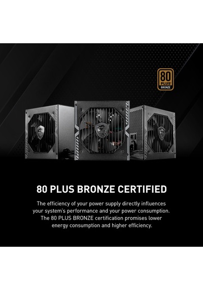 Mag A650bn Atx Pc Güç Kaynağı 650 Watt, Modüler Değil, 80 Plus Bronz, Siyah