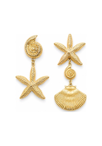 Çelik Deniz Yıldızı Küpe Gold 46862860