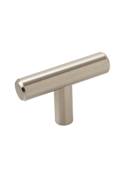 Amerock 10bx19009csg9 Bar Çekilir 1 15/16 49 Mm Uzunluk Knob-10 Pack-19009, Sterling Nikel