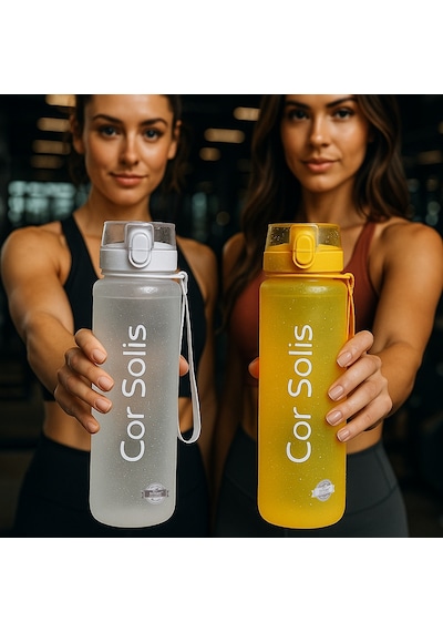 Cor Solis Tritan Sızdırmaz BPA’sız 1 Litre Suluk – Beyaz