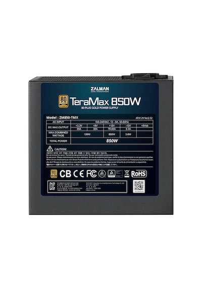 Zalman Zm850-tmx2 Teramax2 850w 80+ Gold Atx3.0 Ve Pcıe Gen.5 Uyumlu Full-modüler Power Supply