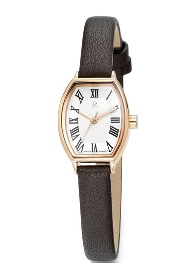 Romanson Rl1b27llnras5r Safir Cam Swiss Quartz Çelik Kasa Deri Kordon Altın Renk Kadın Kol Saati