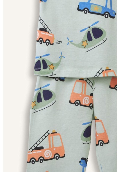 Defacto 2li Pijama Takımı Erkek Bebek H5618a526augn1181 Yeşil-gn1181