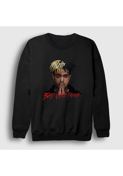 Presmono Unisex Forever Xxxtentacion Sweatshirt Siyah