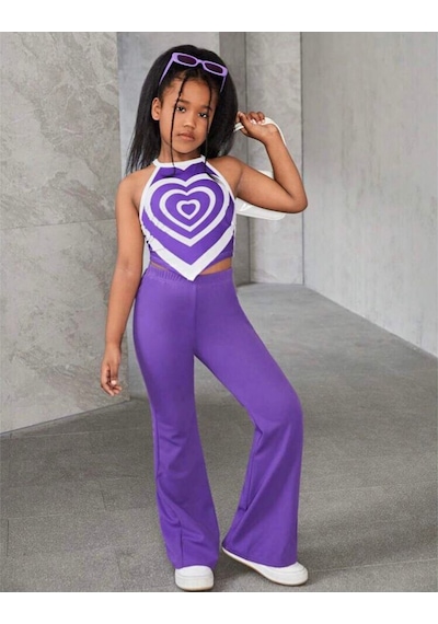 My Kids Wear Tarz Kız Çocuk Alt Üst Takım Mor