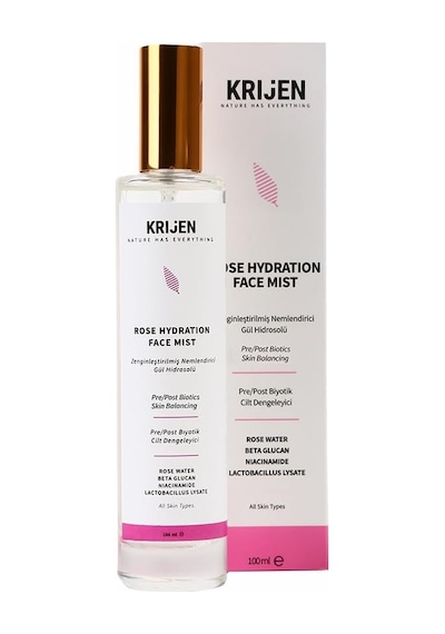 Zenginleştirilmiş Nemlendirici Gül Hidrosolü - Niacinamide & Yulaf Özü Face Mist 100 Ml