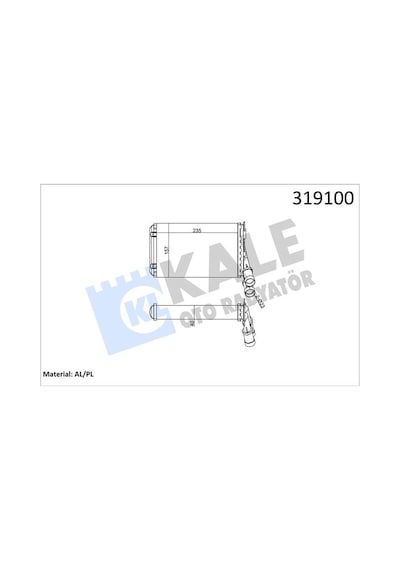 Kale 2081832al Kalorifer Radyatörü Partner- berlıngo 1.9d- 2.0hdı 97- 08 - p306- xsara- xantıa- zx 1.6- 1.8- 2.0- 1.4hdı- 1.5d 97- 05 Beher Tipi 6448.78- 96103384- 6448.c8- 96103388
