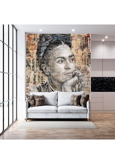 Frida Kahlo İllüstrasyon Poster Duvar Kağıdı Renkli