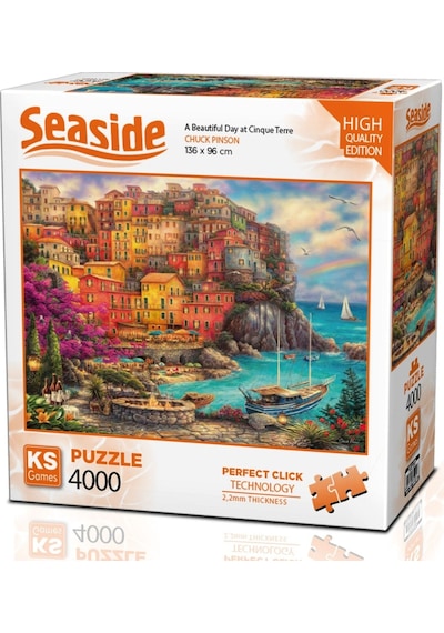Ks Games 4000 Parça Cinque Terre'de Güzel Bir Gün Puzzle