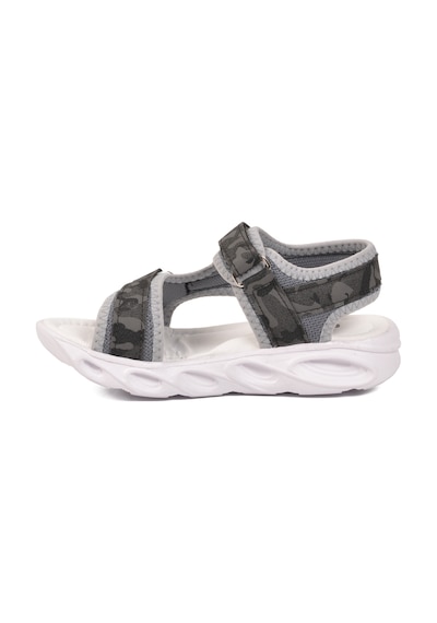 Cool Sage F Siyah Unisex Cırtlı Işıklı Çocuk Sandalet