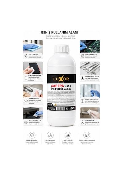 Luxor Kimya Saf İpa %99 İzopropil Alkol 1 L