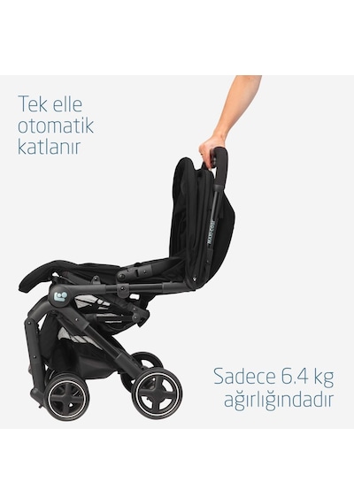 Maxi-Cosi Lara2-Cabriofix I-Size Ultra Kompakt Kabin Boy Seyahat Sistem Bebek Arabası Essential Black