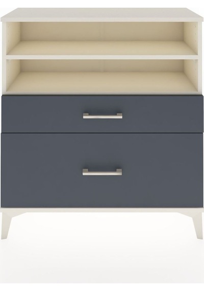 Arges Şifonyer 2 Raflı 2 Çekmeceli 88x30x96 Aytaşı-antrasit Aytaşı