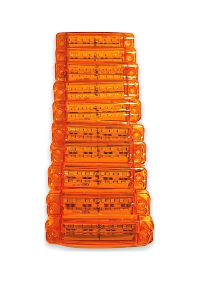 Ahmet Otomotiv 10 Adet Çift Sıra Parmak Led Sarı Renk 10cm 16 Led