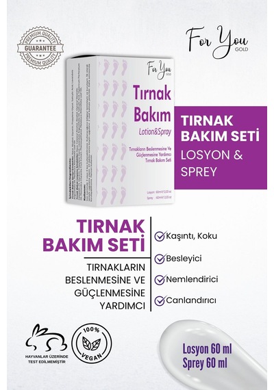 Tırnak Ayak Bakım Seti Losyon&sprey Koku Gidermeye Yardımcı 2'li Set