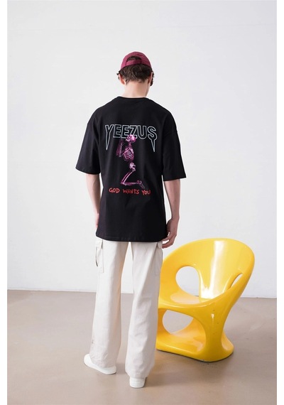 Startmore Unisex God Wants You Yeezus Siyah Tshirt Siyah