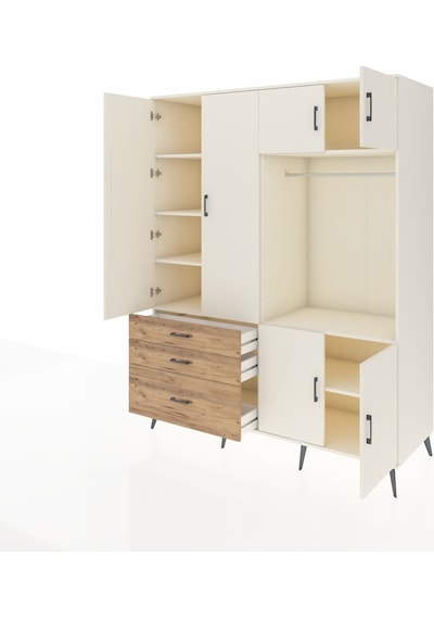 Kronos Gardrop 7 Raflı 3 Çekmeceli Tek Askılı 176x59x221 Aytaşı-aytaşı/çam Aytaşı/çam Kronos Gardrop 7 Raflı 3 Çekmeceli Tek Askılı 176x59x221 Aytaşı-aytaşı/çam Aytaşı/çam
