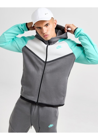 Nike Tech Fleece Fz Windrunner Hoodie Erkek Sweatshirt-sportxoutlet Gri - Beyaz