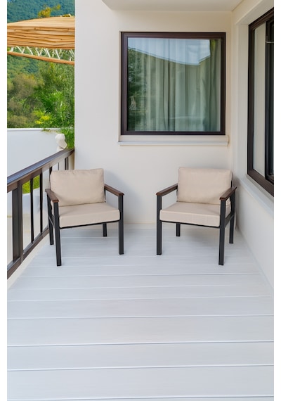 Neokas Balkon Mobilyası, 2 Tekli Koltuk Metal Oturma Grubu, Balkon Seti, Kafe Koltuğu, Teras Takımı,