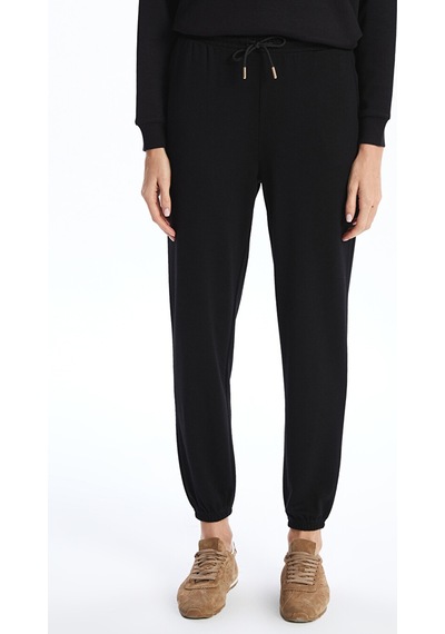 Lcw Everyday Siyah Beli Lastikli Kadın Jogger Eşofman Altı