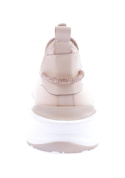 Dgn 04-3-22k Kadin Kalin Taban Silver Taş Detayli Sneakers Ayakkabi 04-3-2252-R0152 Bej