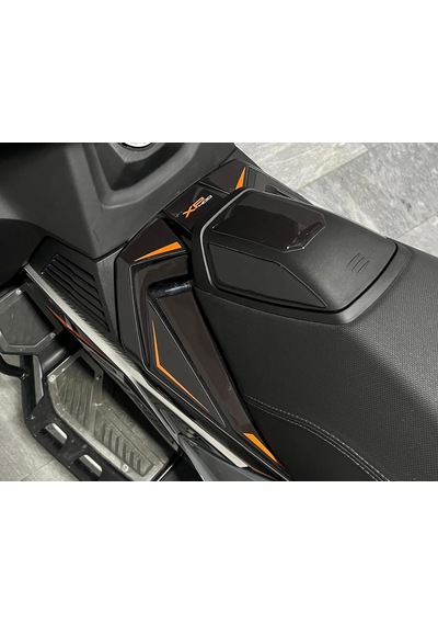 Peugeot Xp-400 Uyumlu Tank Pad Set Siyah Turuncu Redline Grafik