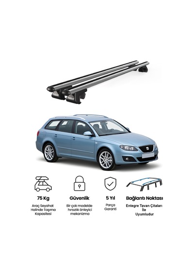 Venüs Seat Exeo St 2009-2013 Uyumlu Gri Ara Atkı Port Bagaj Tavan Barı