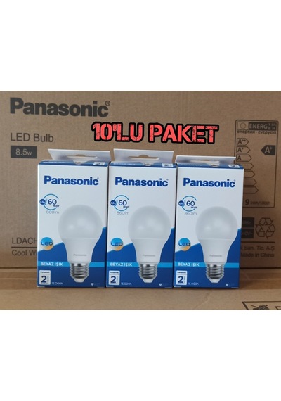 8,5 W Panasonic Led Ampul Beyaz Işık 10 Adet