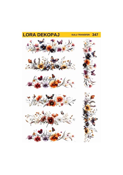 Lora Dekopaj Sulu Transfer Kağıdı - 347 25x35 Cm