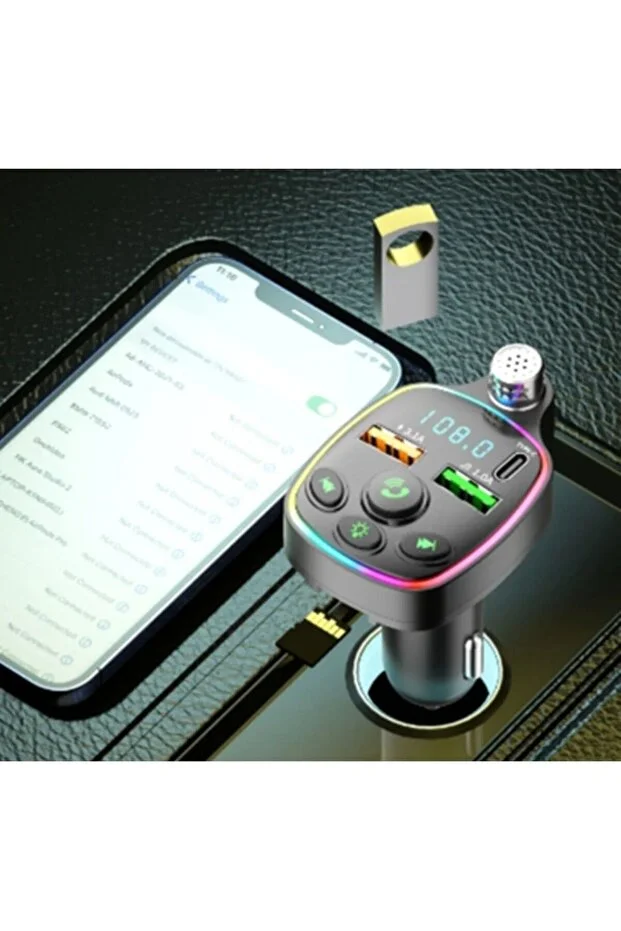 Şarj Özellikli Dijital Göstergeli Bluetooth Fm Transmitter Çakmaklık Yeni Nesil Ultra Dayanıklı
