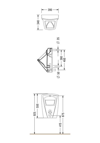 Serel Diagonal Radarlı Pisuvar Dg09Ras110H