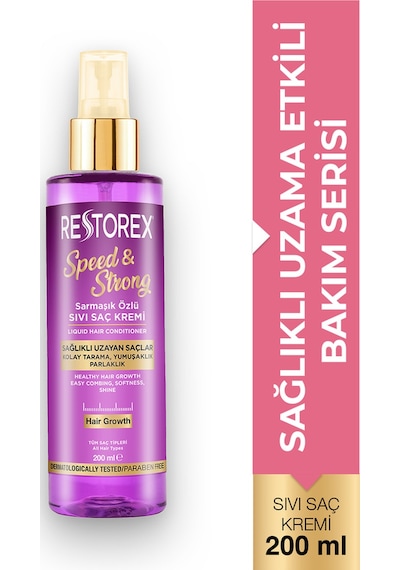 Speed Strong Işıltılı Bakım Sıvı Saç Kremi 200 Ml - Sarmaşık Özlü, Sağlıklı Uzama, Dökülme Karşıtı