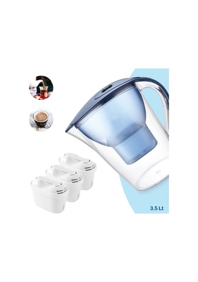 Su Arıtma Sürahisi Pure Ve Maxtra Filtreleri İle Uyumlu 3 Adet Extra Filtre Dahil