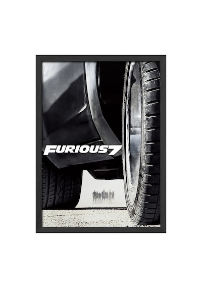 Hızlı Ve Öfkeli 7 Siyah Ahşap Çerçeveli Poster, Film Duvar Tablosu
