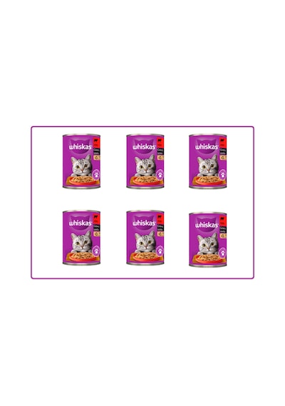 Sığır Etli,biftekli Konserve Kedi Maması 400 Gr X 6 Adet