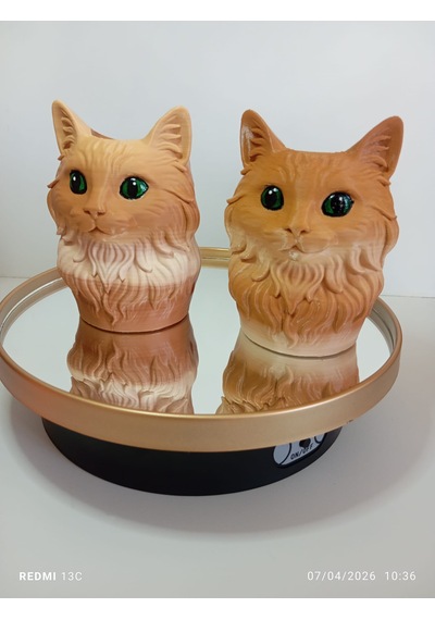 Kedi Figürlü Kalemlik Çok Renkli