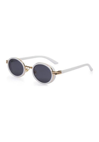 Siyah Camlı Beyaz-gold Çerçeveli Unisex Güneş Gözlüğü Ae9065c7 Siyah