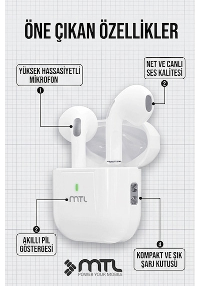 Bluetooth Kablosuz Silikonsuz Kulaklık Ios Ve Android Uyumlu