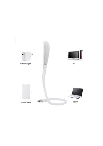 Pm-24560 14 Ledli Beyaz Esnek Usb Led Lamba 3 Kademeli Belirtilmemis