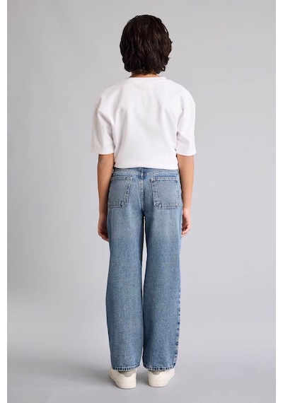 Defacto Wıde Leg Jean Pantolon Erkek Çocuk F9439a826smnm39 Mavi-nm39