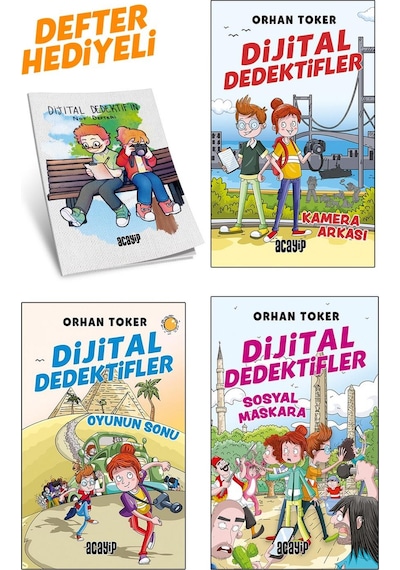 Dijital Dedektifler 3. Kitap Defter Hediyeli / Orhan Toker / Acayip